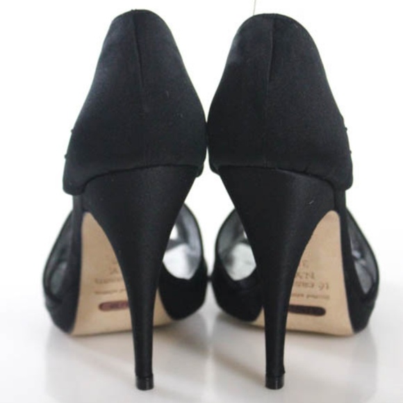 Black Rhinestone Natalie Portman Strappy Heels 38 - Picture 3 of 5